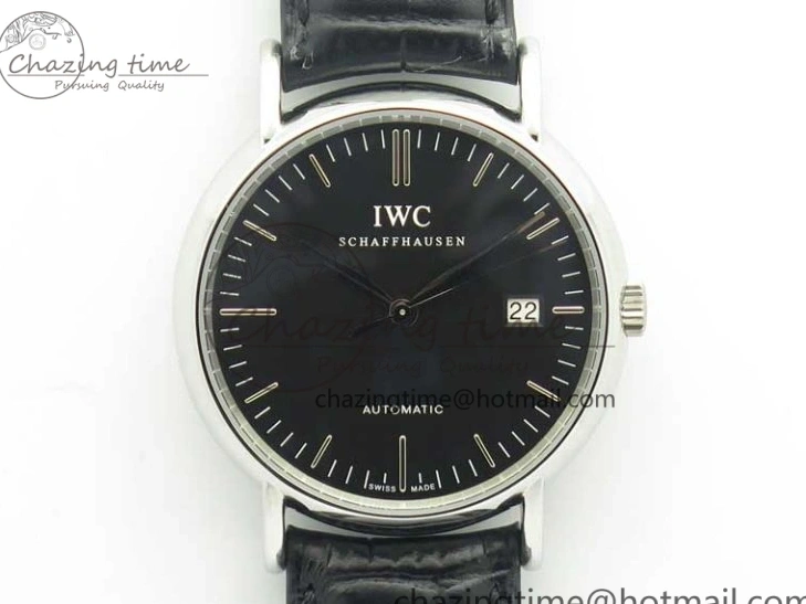 MIROTIME 0321 Portofino Automatic SS TWF 1:1 Best Edition Black Dial on Black Leather Strap A TravelReady 7199